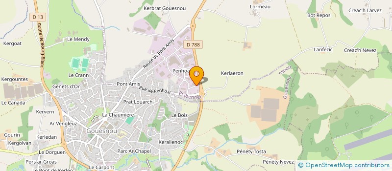 localisation de l'entreprise SCI ALENO  PLABENNEC