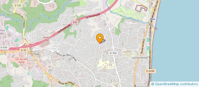 localisation de l'entreprise SCI ALERBA à ANTIBES