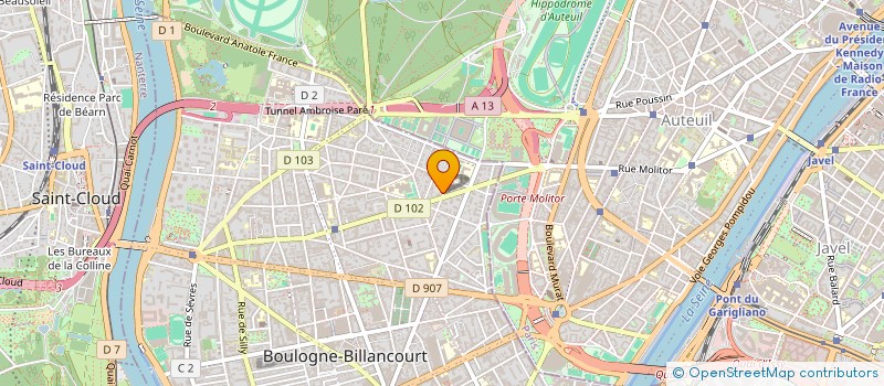 localisation de l'entreprise SCI ALEVA à BOULOGNE BILLANCOURT