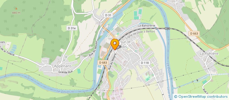 localisation de l'entreprise SCI ALEX  L'ISLE-SUR-LE-DOUBS