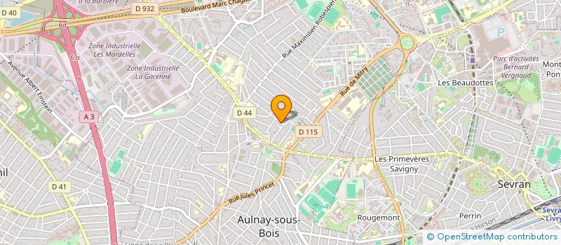 localisation de l'entreprise SCI ALEX 90 à AULNAY-SOUS-BOIS