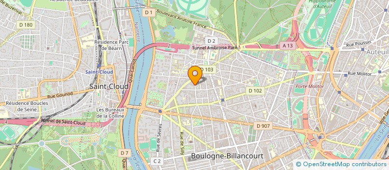 localisation de l'entreprise SCI ALEX6 à BOULOGNE-BILLANCOURT