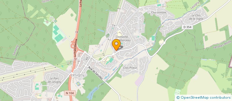 localisation de l'entreprise SCI ALFA LESIGNY  LESIGNY