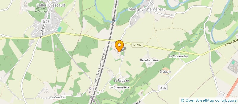 localisation de l'entreprise SCI ALFAGA  MARIGNY-CHEMEREAU