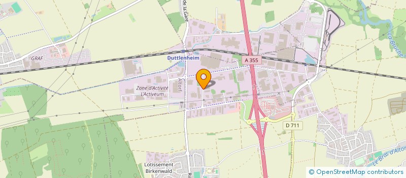 localisation de l'entreprise SCI ALFAL  DUTTLENHEIM