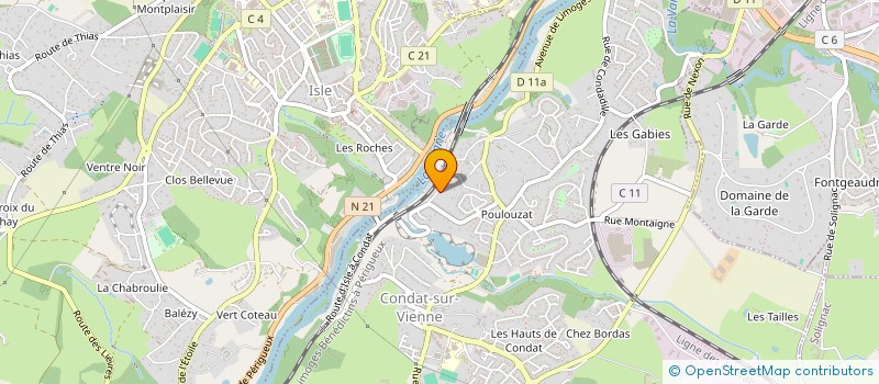 localisation de l'entreprise SCI ALGARVE  CONDAT-SUR-VIENNE