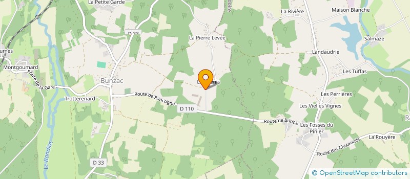 localisation de l'entreprise SCI ALGEBE à BUNZAC