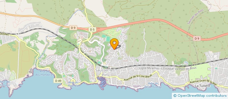 localisation de l'entreprise SCI ALIAS  SAUSSET-LES-PINS