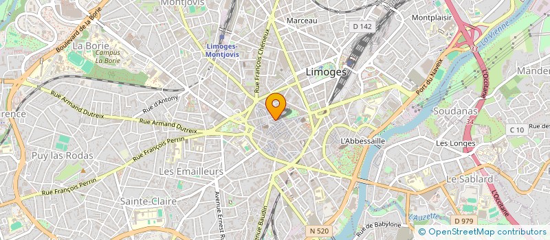 localisation de l'entreprise SCI ALICE à LIMOGES