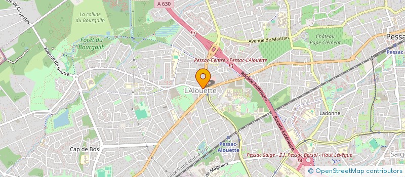 localisation de l'entreprise SCI ALICE CAP FERRET à PESSAC