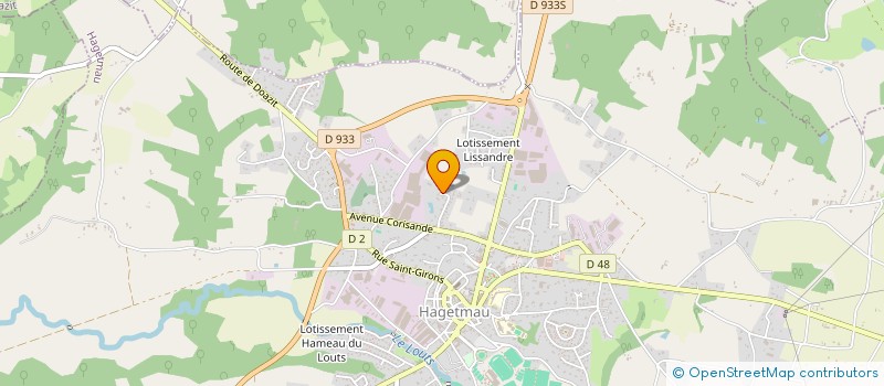 localisation de l'entreprise SCI ALICE D.  HAGETMAU