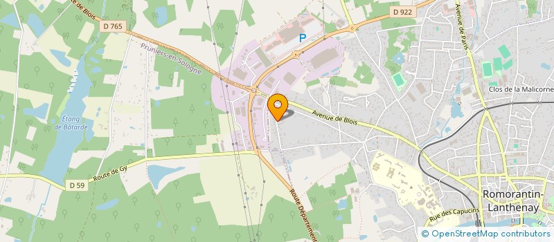 localisation de l'entreprise SCI ALILOMAT  ROMORANTIN-LANTHENAY