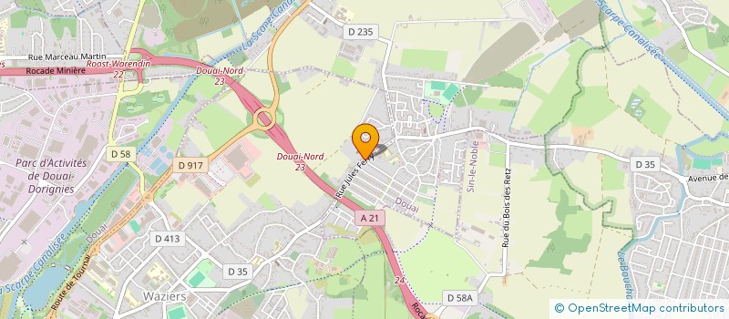 localisation de l'entreprise SCI ALIPIA  WAZIERS