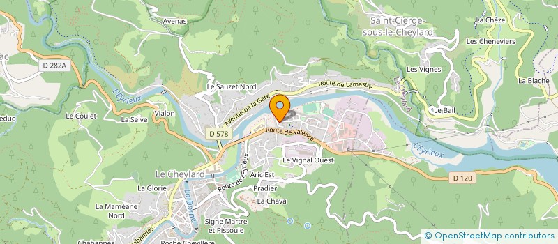 localisation de l'entreprise SCI ALISA  LE CHEYLARD