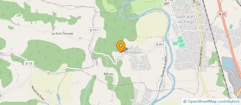 localisation de l'entreprise SCI ALISOL à BENAGUES