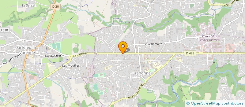 localisation de l'entreprise SCI ALISYO  CRAPONNE