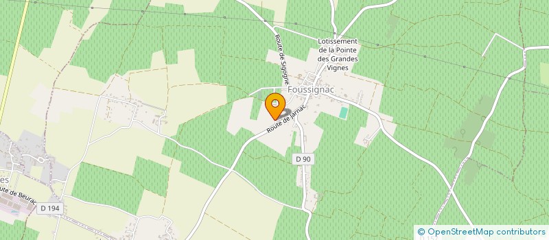 localisation de l'entreprise SCI ALITEO à FOUSSIGNAC
