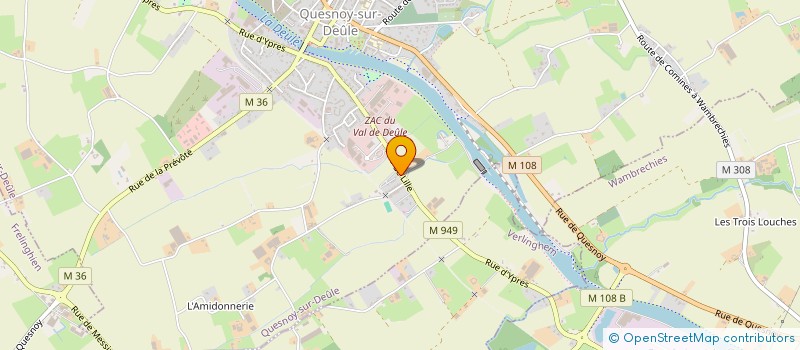 localisation de l'entreprise SCI ALIVADE à QUESNOY-SUR-DEULE