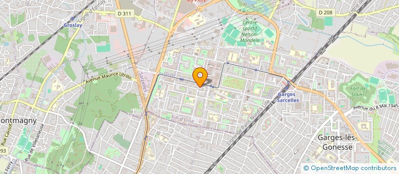 localisation de l'entreprise SCI ALIYA  SARCELLES