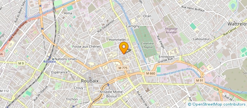 localisation de l'entreprise SCI ALIZE  ROUBAIX