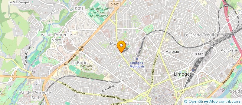 localisation de l'entreprise SCI ALIZEE à LIMOGES