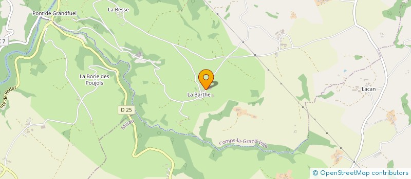 localisation de l'entreprise SCI ALL BARTHES  COMPS-LA-GRAND-VILLE