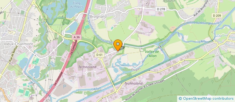 localisation de l'entreprise SCI ALLAN VIE  BROGNARD