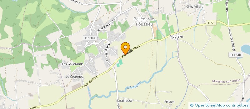 localisation de l'entreprise SCI ALLEE DES CHENES  BELLEGARDE-POUSSIEU