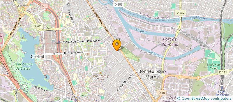 localisation de l'entreprise SCI ALLEE DES PRINCES à BONNEUIL-SUR-MARNE
