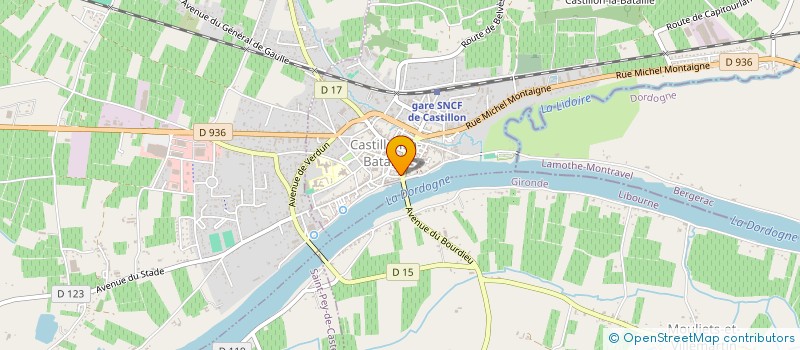 localisation de l'entreprise SCI ALLEES DE LA REPUBLIQUE  CASTILLON-LA-BATAILLE