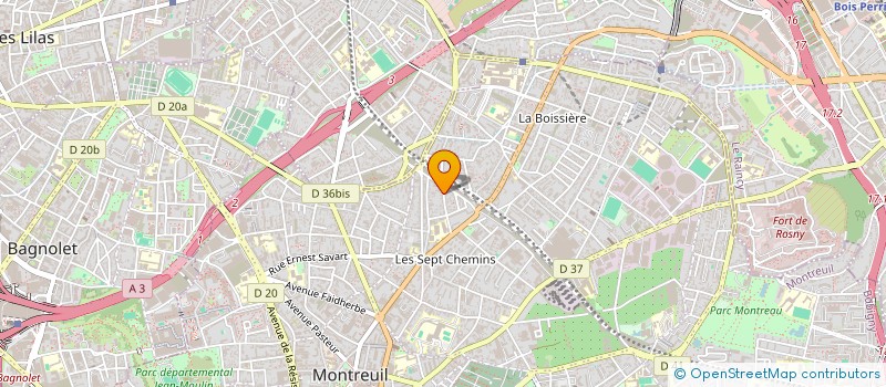 localisation de l'entreprise SCI ALLIAN à MONTREUIL