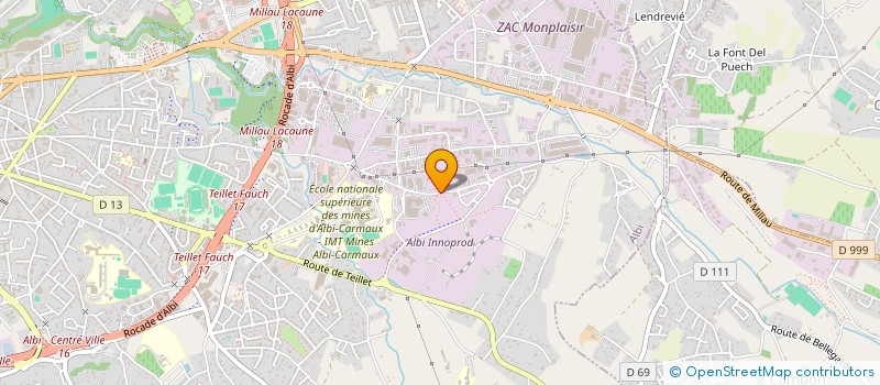 localisation de l'entreprise SCI ALLIANCE à ALBI