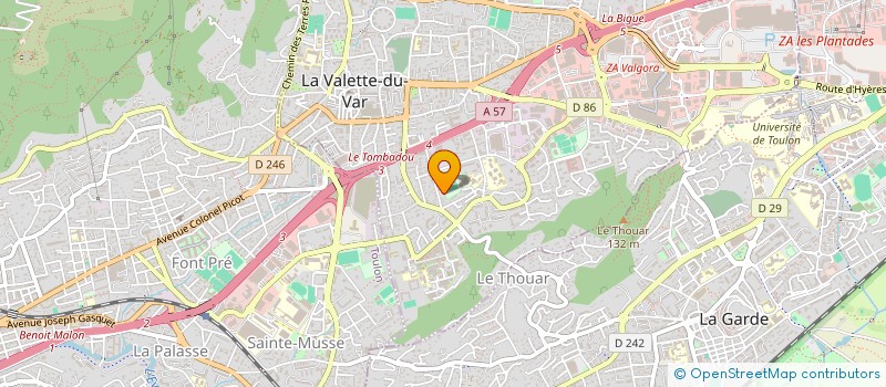 localisation de l'entreprise SCI ALLIANCE NORD SUD à LA VALETTE-DU-VAR