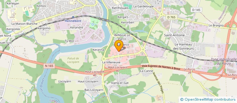 localisation de l'entreprise SCI ALLIOU  HENNEBONT