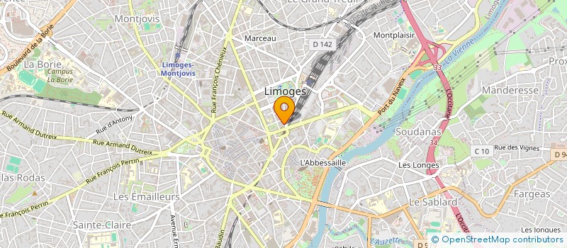localisation de l'entreprise SCI ALMA à LIMOGES