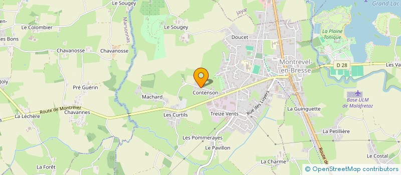 localisation de l'entreprise SCI ALMA à MONTREVEL-EN-BRESSE