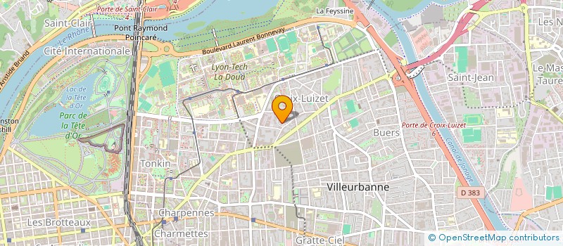 localisation de l'entreprise SCI ALMA  VILLEURBANNE