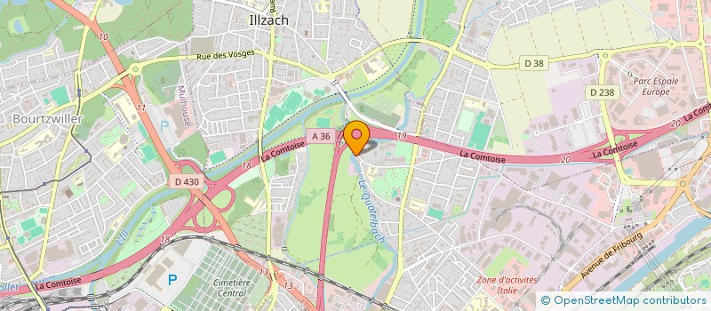 localisation de l'entreprise SCI ALMA  ILLZACH