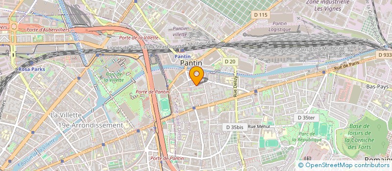 localisation de l'entreprise SCI ALMA MONTGOLFIER à PANTIN