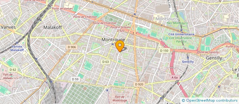 localisation de l'entreprise SCI ALMA MONTROUGE  MONTROUGE
