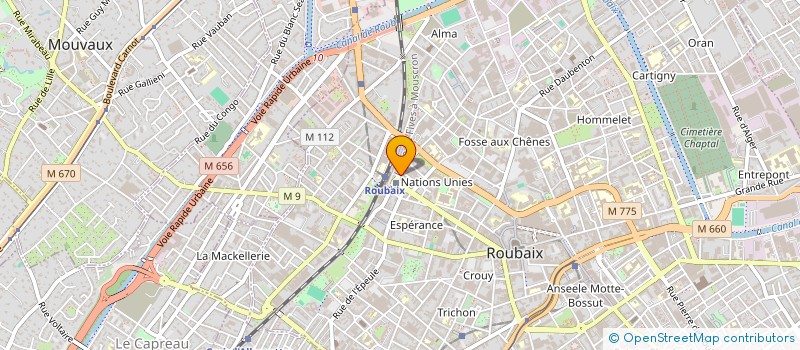 localisation de l'entreprise SCI ALMA MV  ROUBAIX