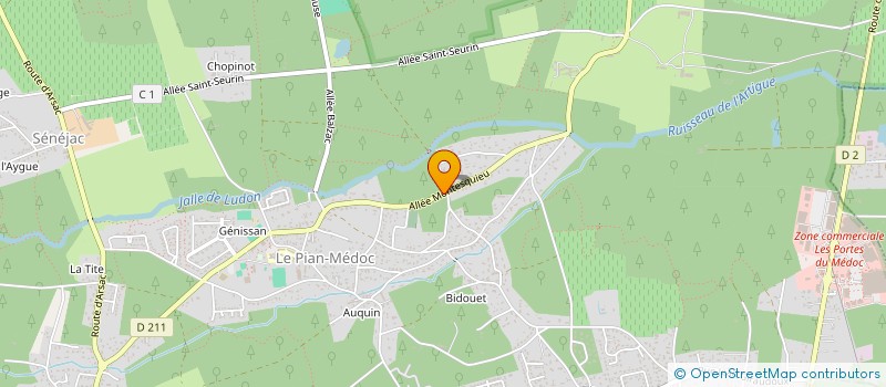 localisation de l'entreprise SCI ALMABA  LE PIAN-MEDOC