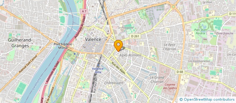 localisation de l'entreprise SCI ALMAPHI 2005 à VALENCE