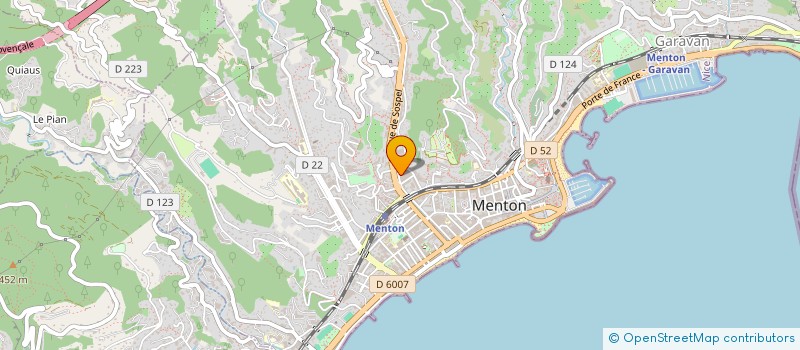 localisation de l'entreprise SCI ALNOMAZ SANSEVERINA à MENTON