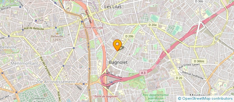 localisation de l'entreprise SCI ALP  BAGNOLET