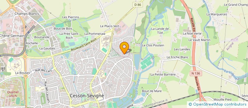 localisation de l'entreprise SCI ALPACLAR  THORIGNE-FOUILLARD