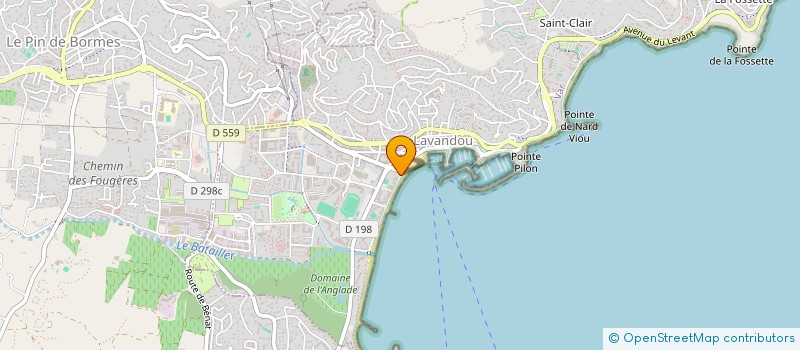 localisation de l'entreprise SCI ALPAMAC à LE LAVANDOU