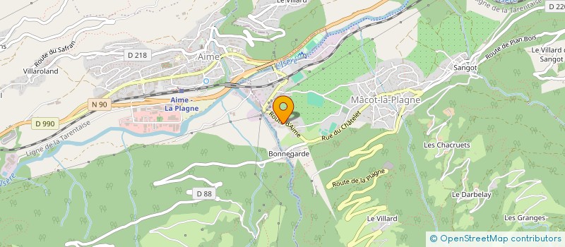 localisation de l'entreprise SCI ALPES LOCAUX  LA PLAGNE TARENTAISE