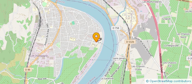 localisation de l'entreprise SCI ALPES RHONE à TOURNON-SUR-RHONE