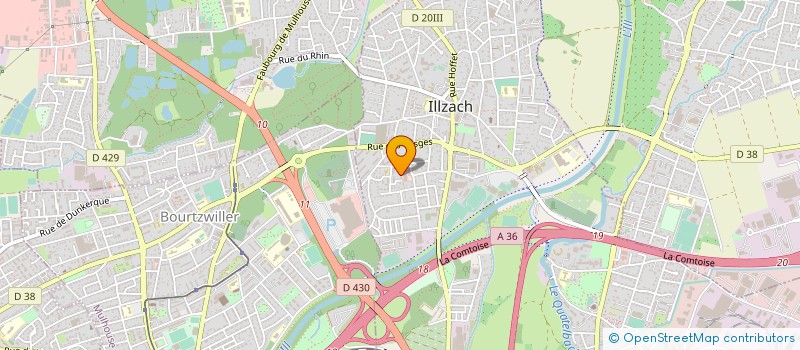 localisation de l'entreprise SCI ALPHA  ILLZACH